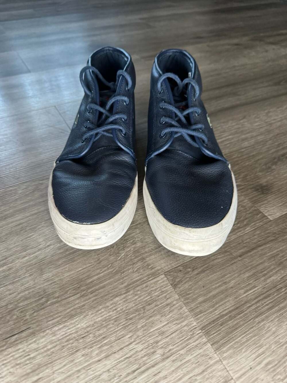 Lacoste Ampthill Mid Navy Leather Sneakers